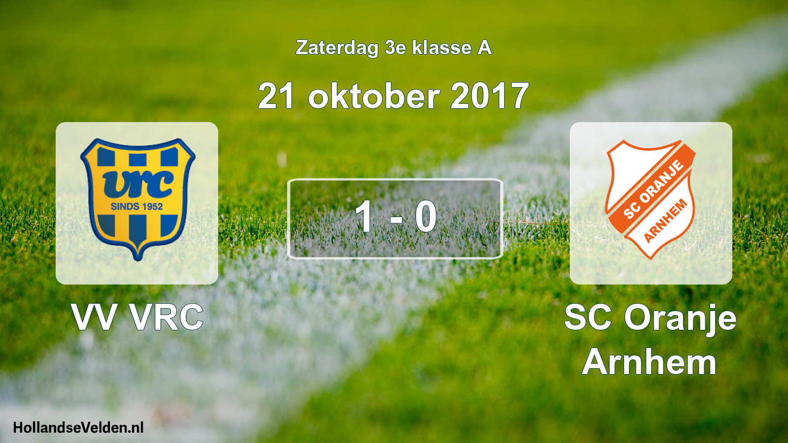 Total number of matches played: VV VRC - SC Oranje Arnhem 1 - 0 (21 October 2017)