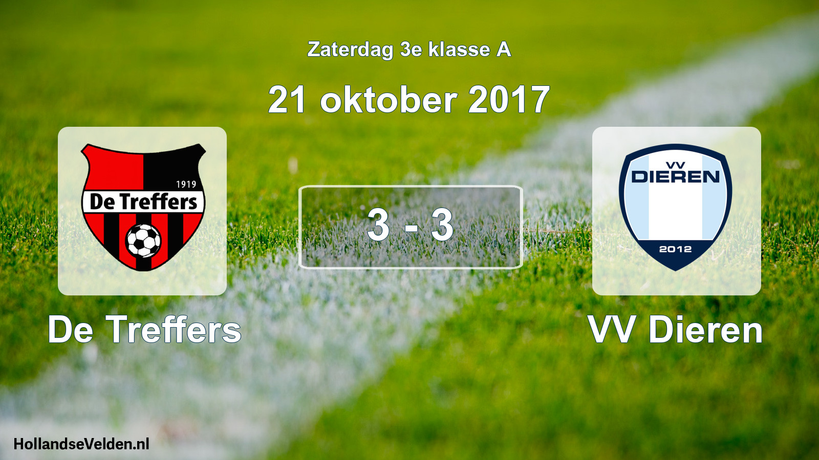 Total number of matches played: De Treffers - VV Dieren 3 - 3 (21 October 2017)