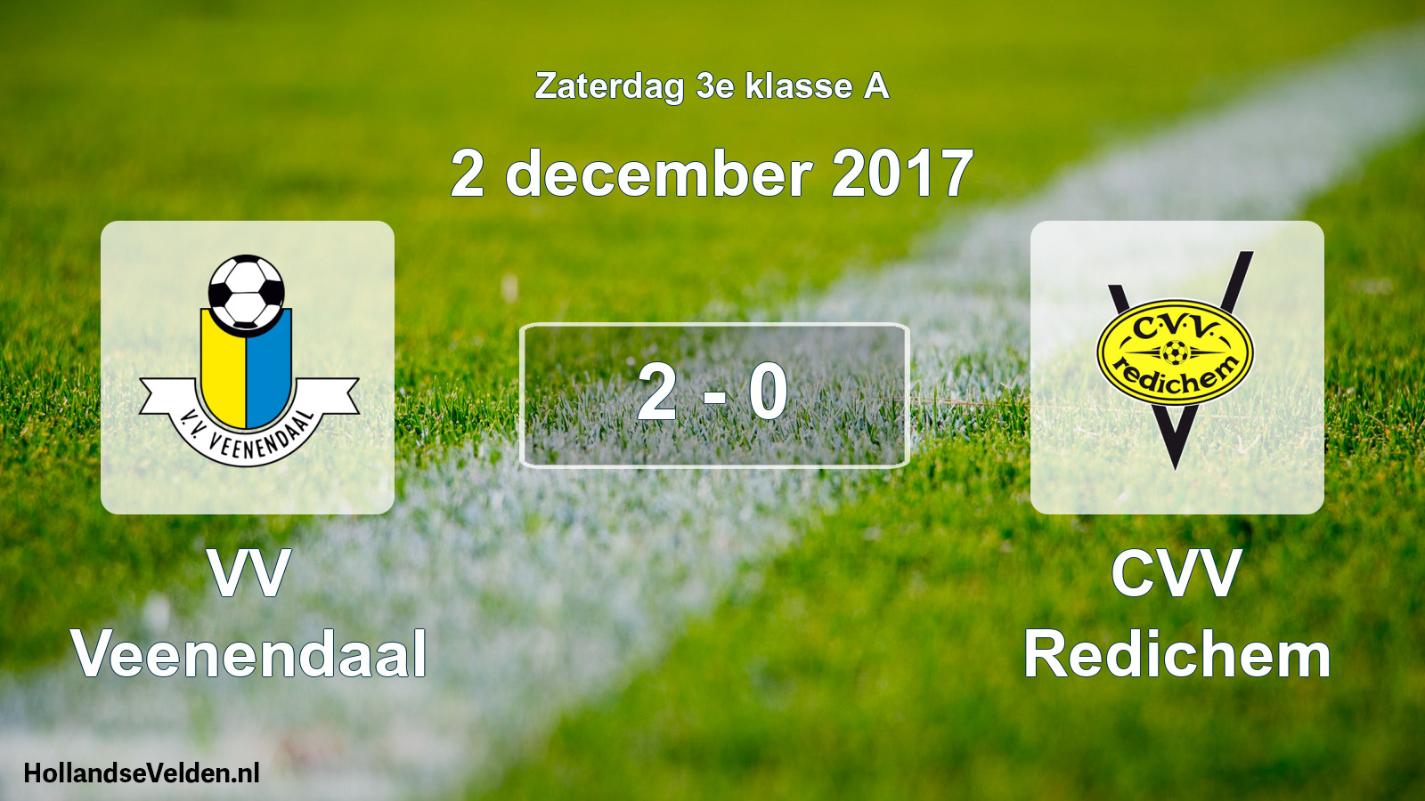 Total number of matches played: VV Veenendaal - CVV Redichem 2 - 0 (2 December 2017)
