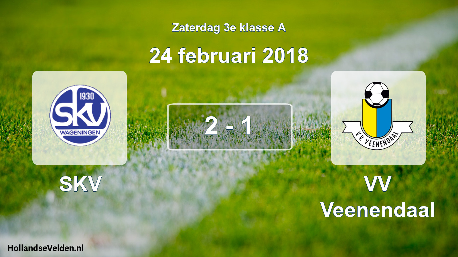 Total number of matches played: SKV - VV Veenendaal 2 - 1 (24 February 2018)