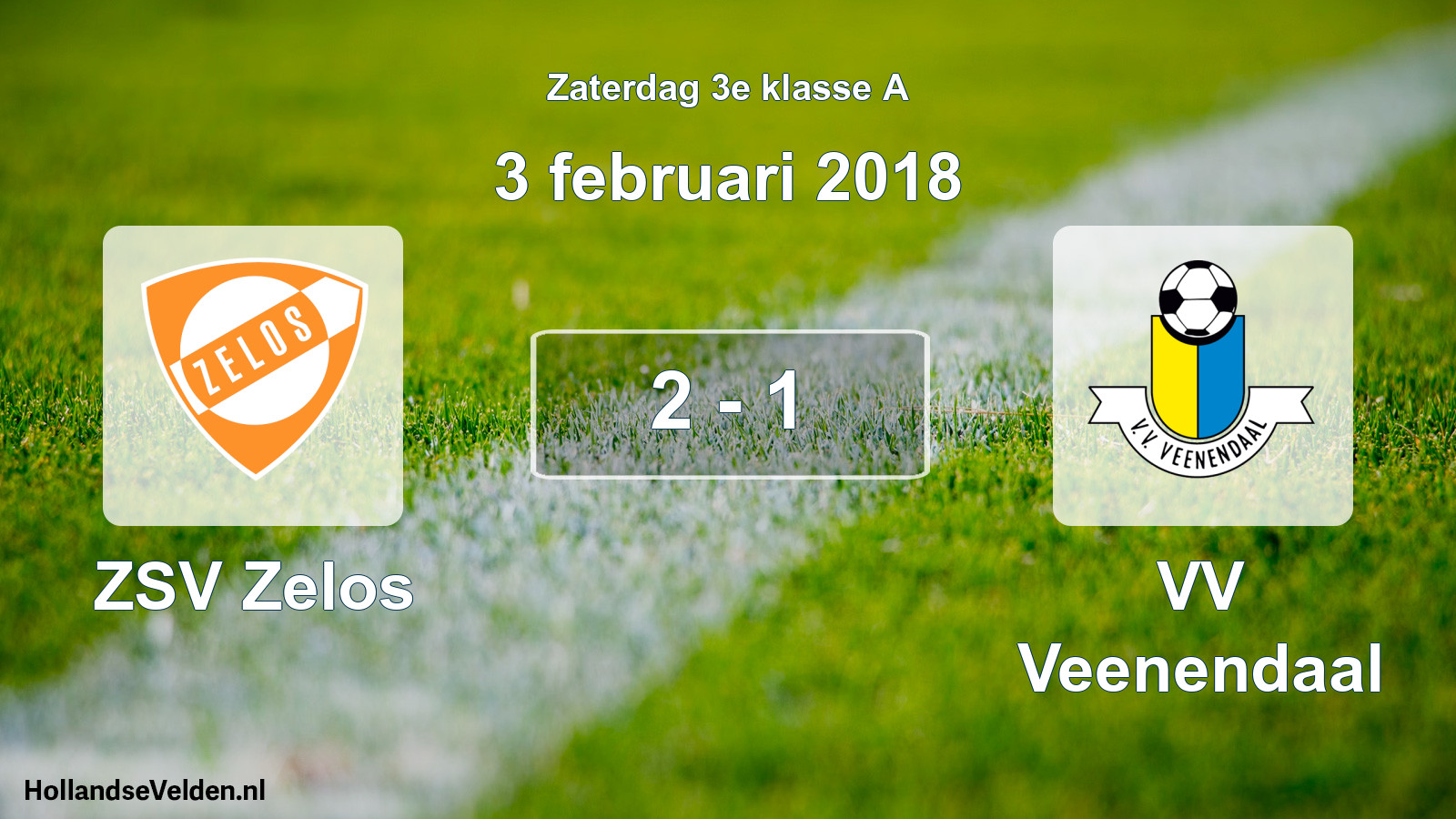 Total number of matches played: ZSV Zelos - VV Veenendaal 2 - 1 (3 February 2018)