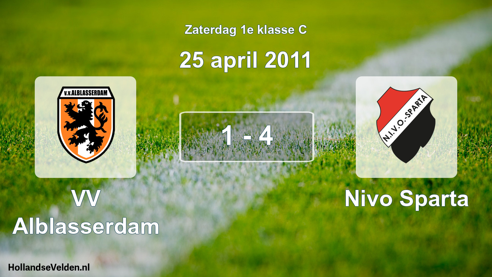 Total number of matches played: VV Alblasserdam - Nivo Sparta 1 - 4 (25 April 2011)