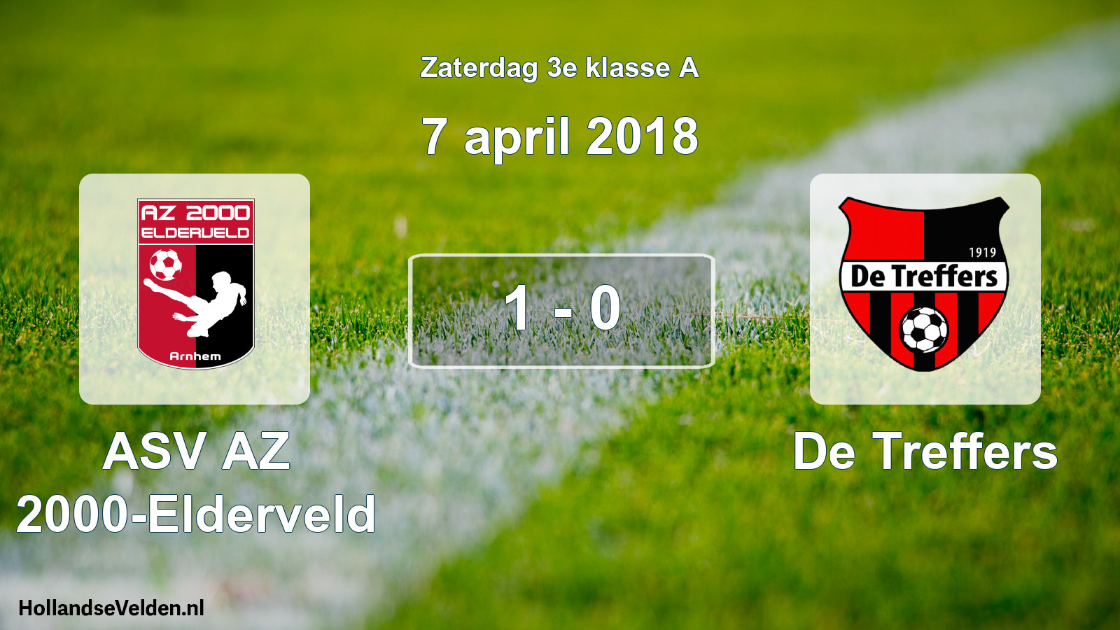 Total number of matches played: ASV AZ 2000-Elderveld - De Treffers 1 - 0 (7 April 2018)