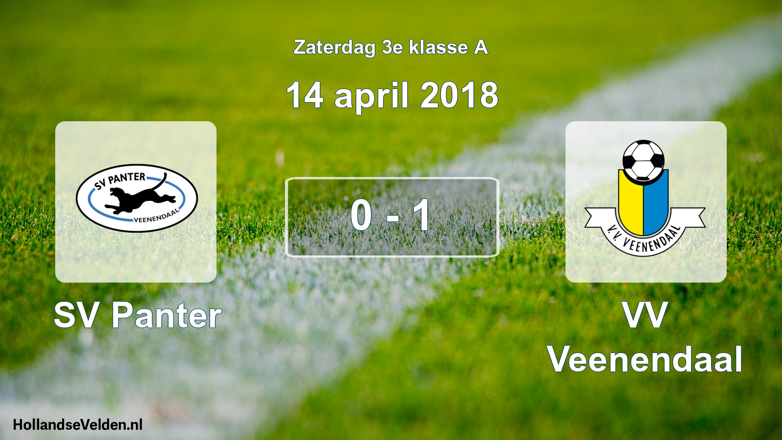 Total number of matches played: SV Panter - VV Veenendaal 0 - 1 (14 April 2018)