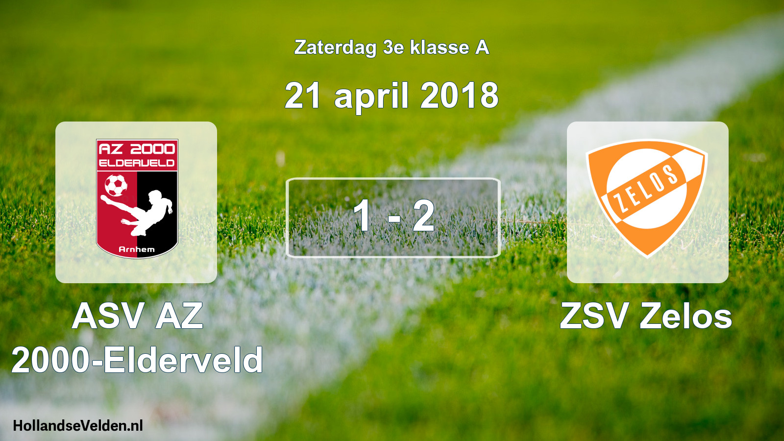 Total number of matches played: ASV AZ 2000-Elderveld - ZSV Zelos 1 - 2 (21 April 2018)