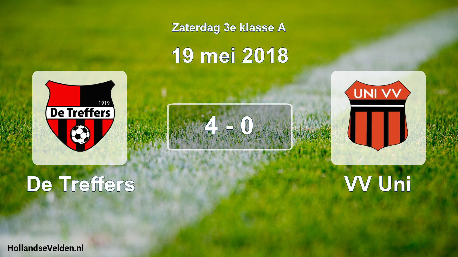 Total number of matches played: De Treffers - VV Uni 4 - 0 (19 May 2018)