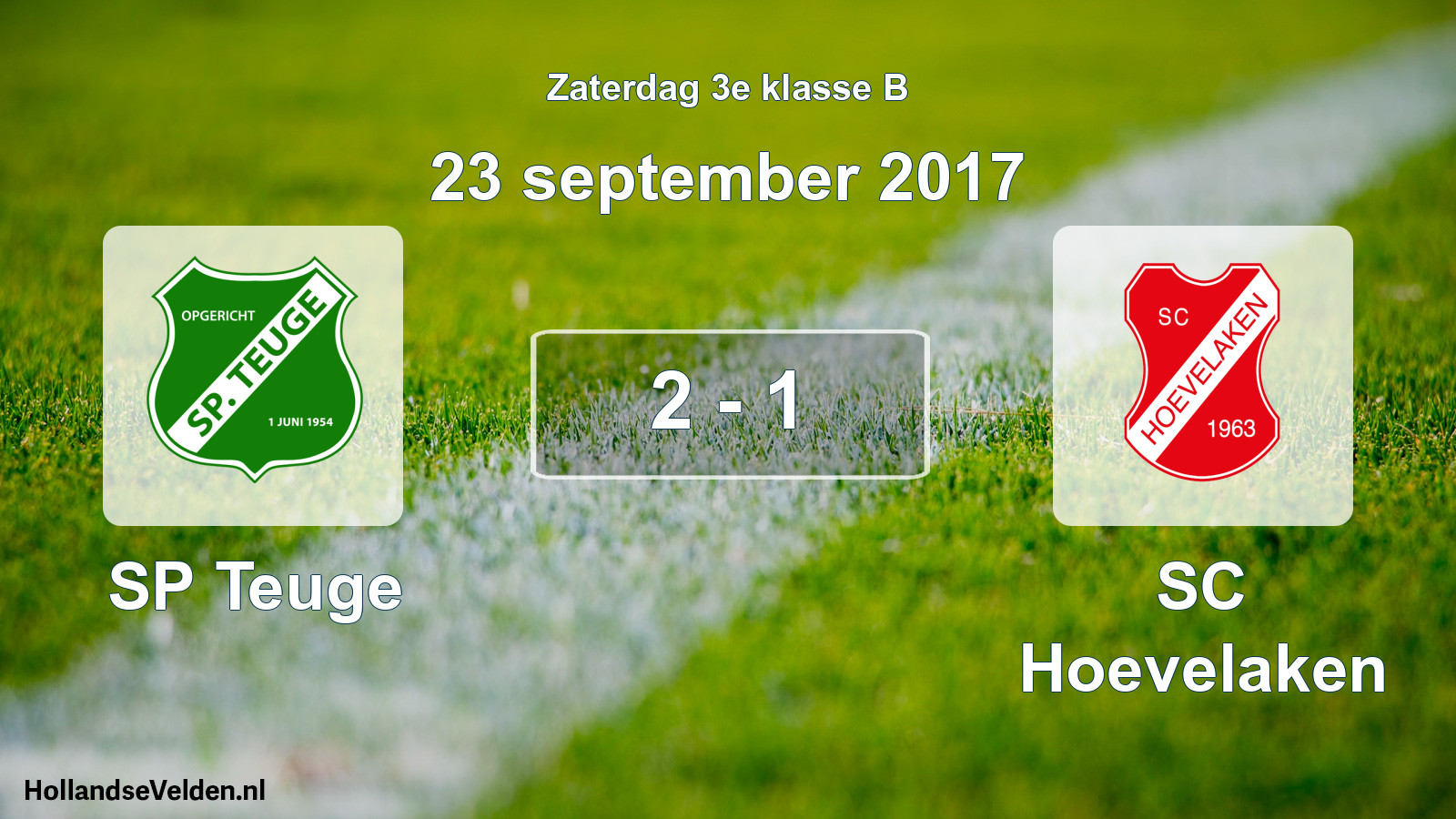 Total number of matches played: SP Teuge - SC Hoevelaken 2 - 1 (23 September 2017)