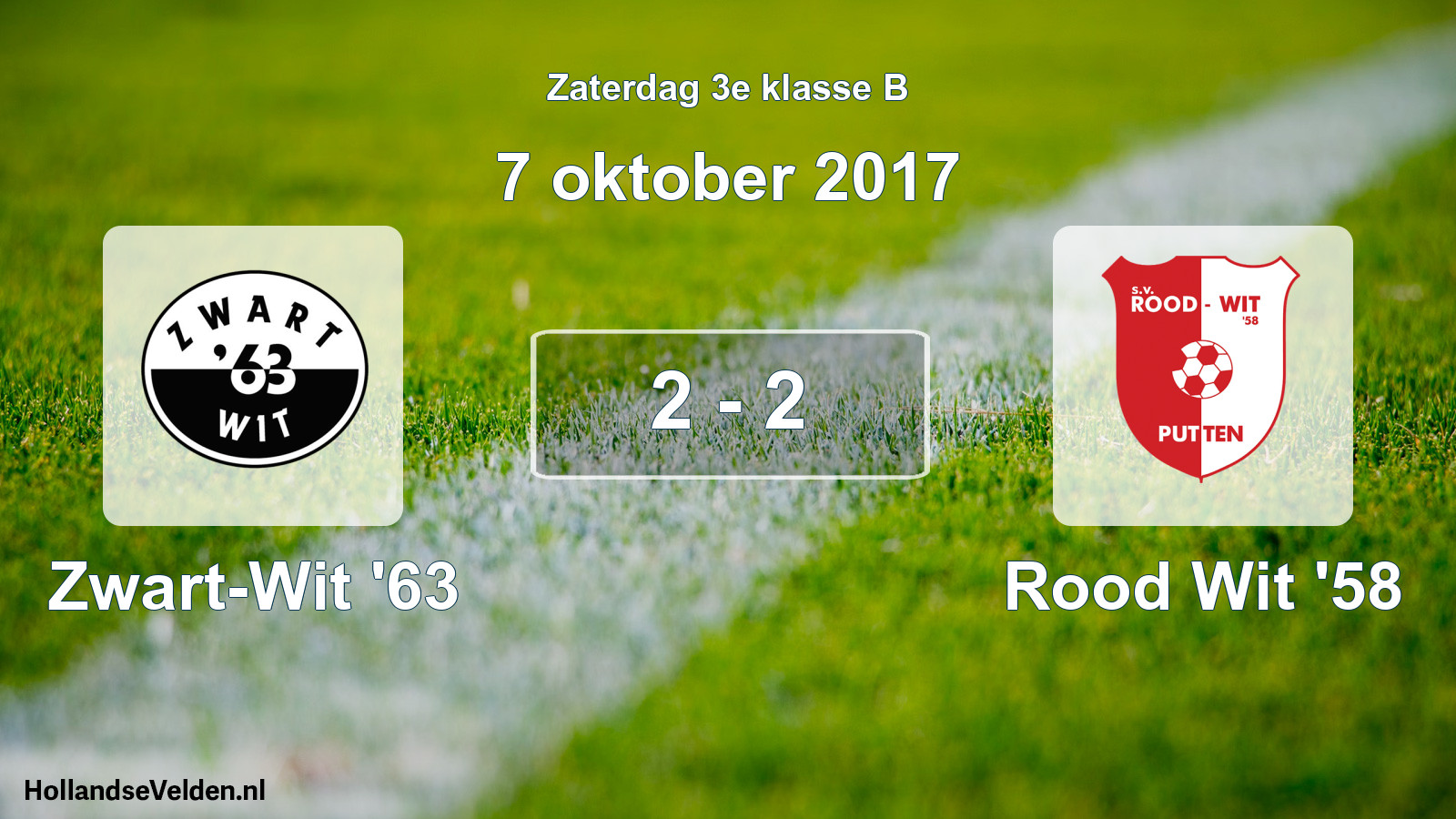 Total number of matches played: Zwart-Wit '63 - Rood Wit '58 2 - 2 (7 October 2017)