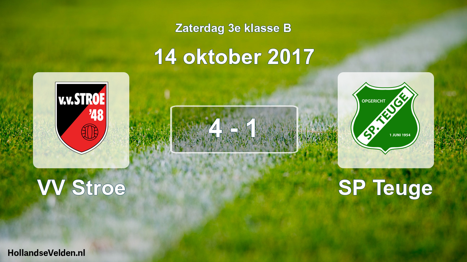 Total number of matches played: VV Stroe - SP Teuge 4 - 1 (14 October 2017)