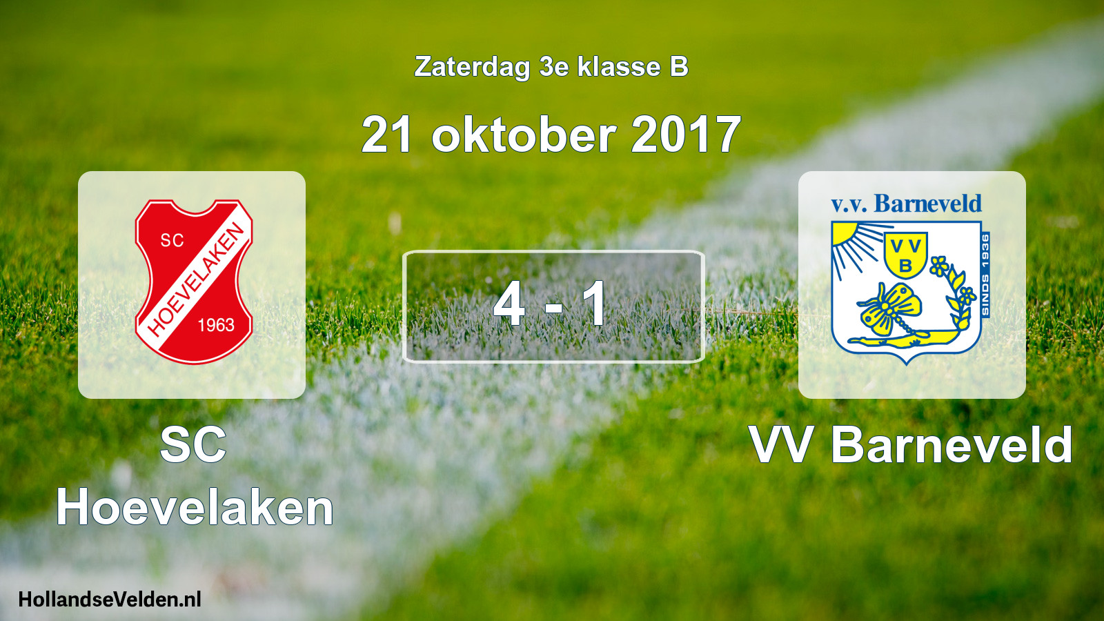 Total number of matches played: SC Hoevelaken - VV Barneveld 4 - 1 (21 October 2017)