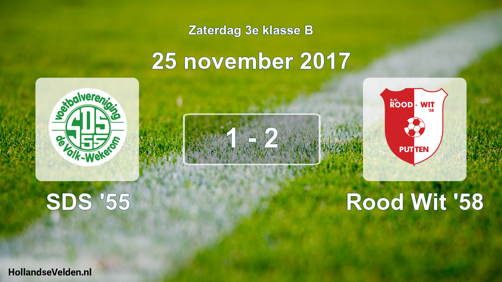 Total number of matches played: SDS '55 - Rood Wit '58 1 - 2 (25 November 2017)