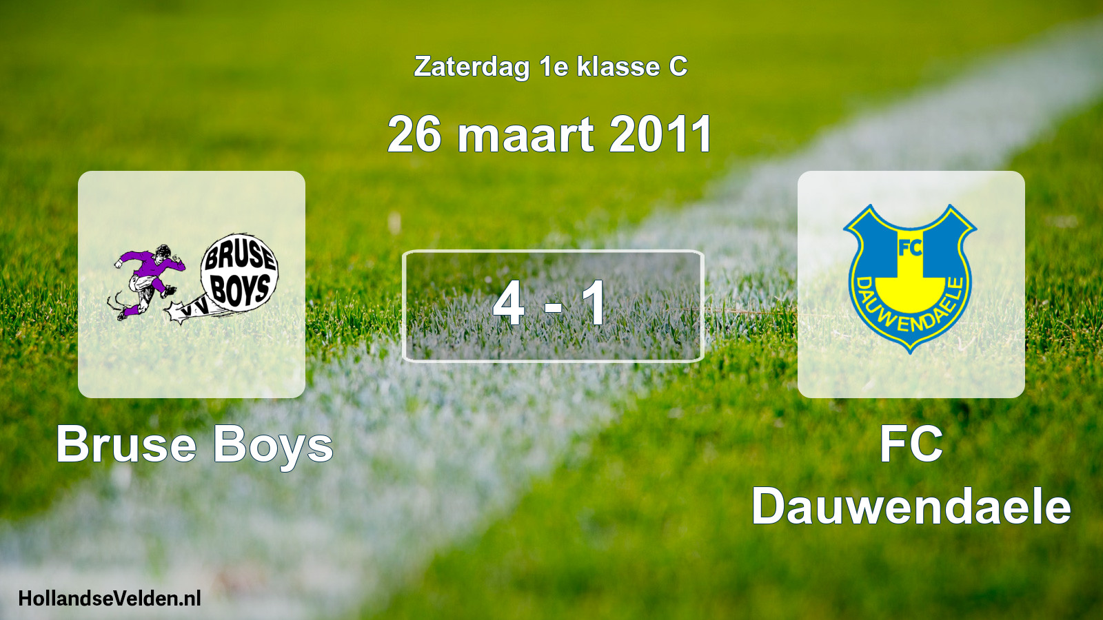 Total number of matches played: Bruse Boys - FC Dauwendaele 4 - 1 (26 March 2011)
