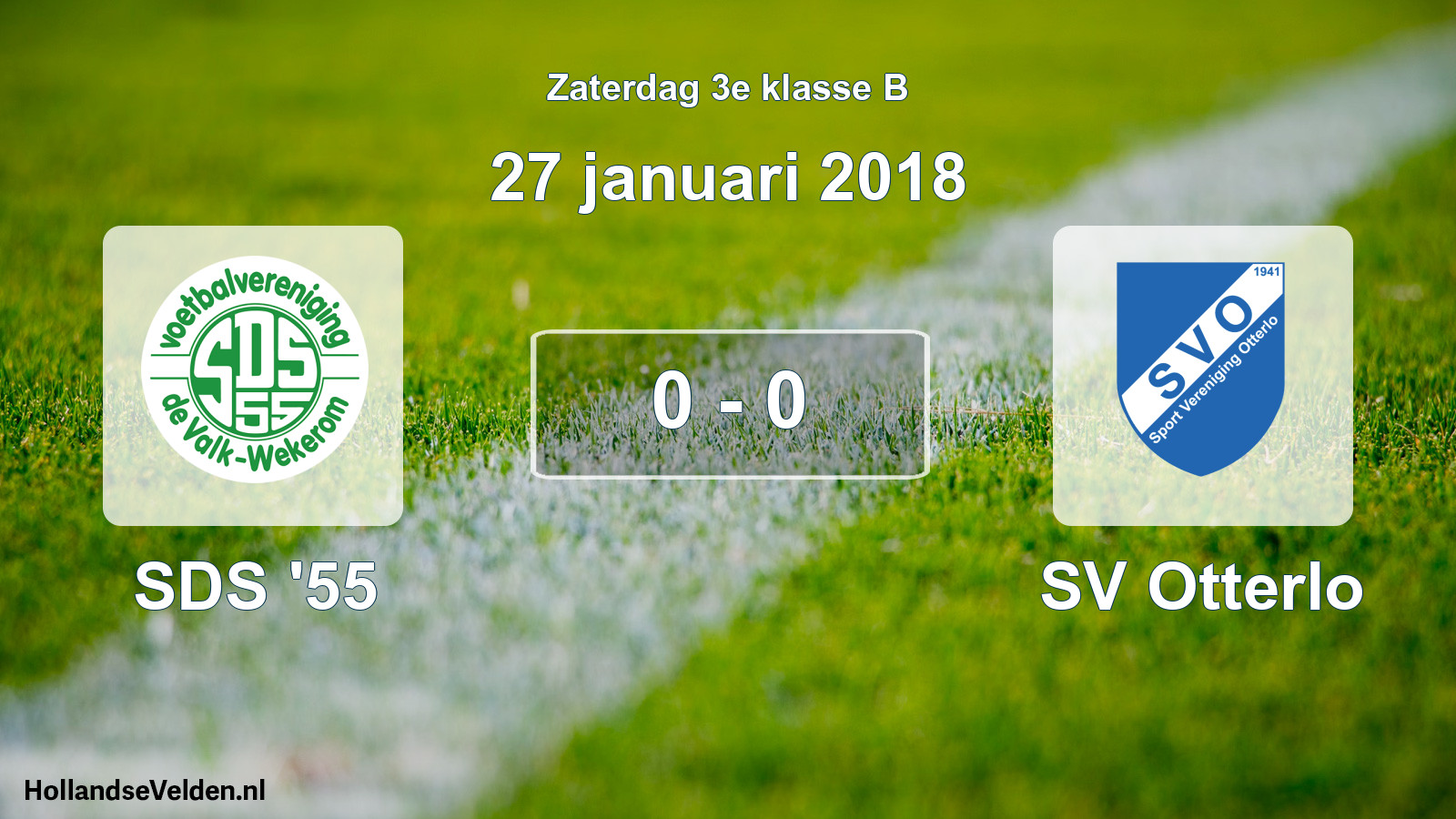 Total number of matches played: SDS '55 - SV Otterlo 0 - 0 (27 January 2018)