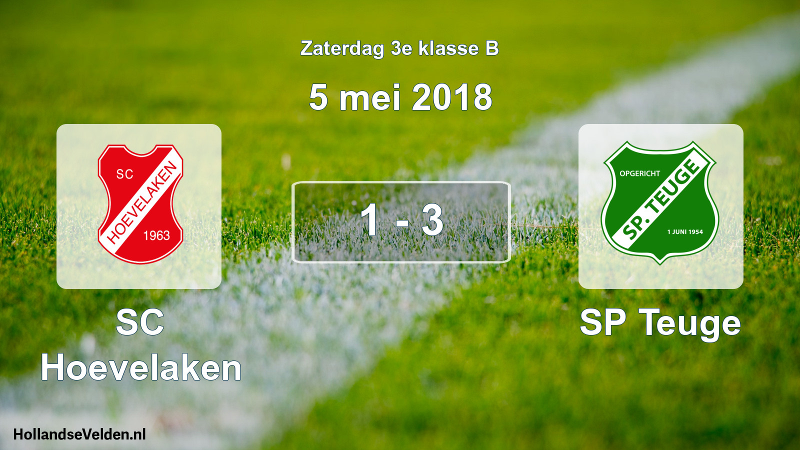 Total number of matches played: SC Hoevelaken - SP Teuge 1 - 3 (5 May 2018)