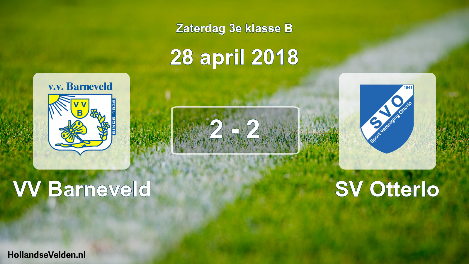 Total number of matches played: VV Barneveld - SV Otterlo 2 - 2 (28 April 2018)