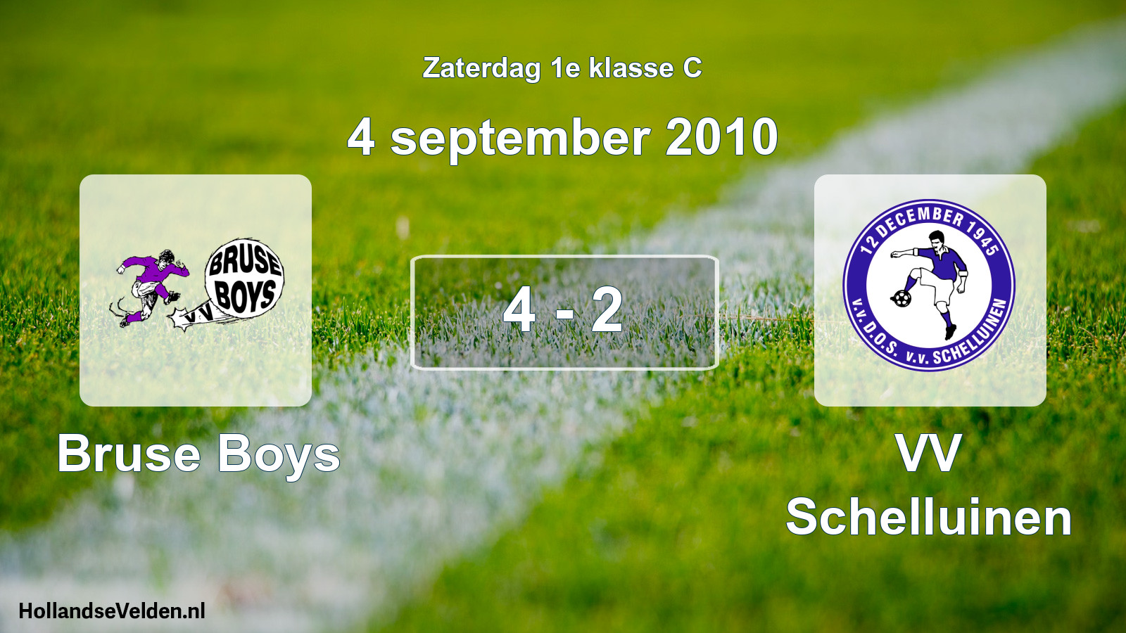 Total number of matches played: Bruse Boys - VV Schelluinen 4 - 2 (4 September 2010)