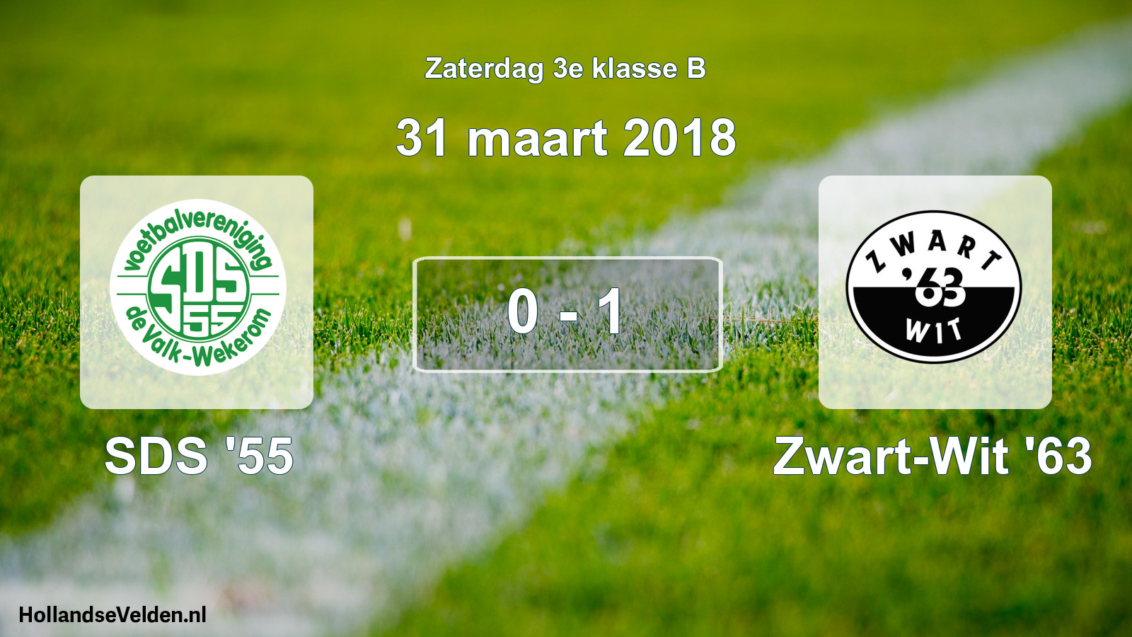 Total number of matches played: SDS '55 - Zwart-Wit '63 0 - 1 (31 March 2018)