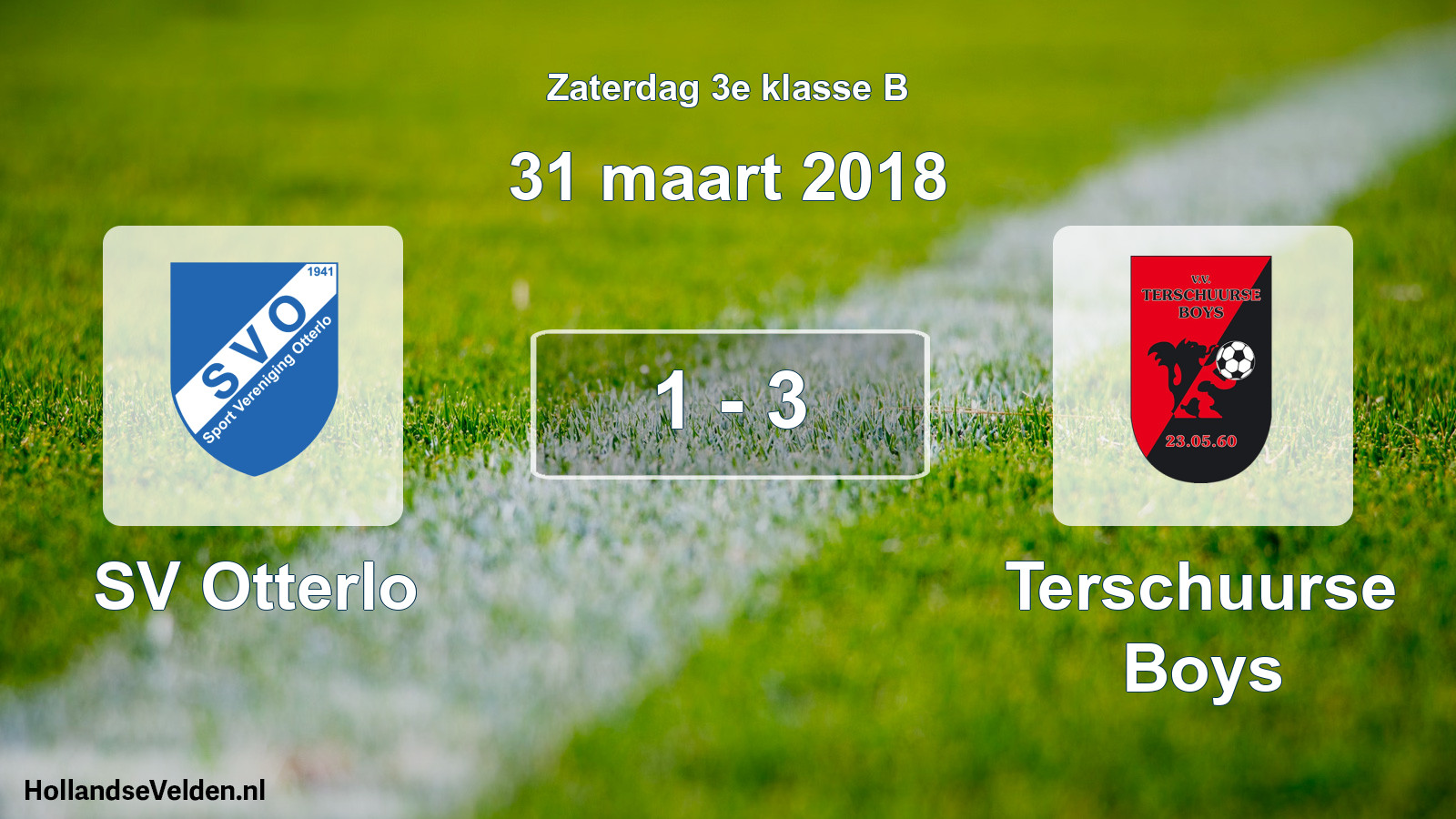 Total number of matches played: SV Otterlo - Terschuurse Boys 1 - 3 (31 March 2018)