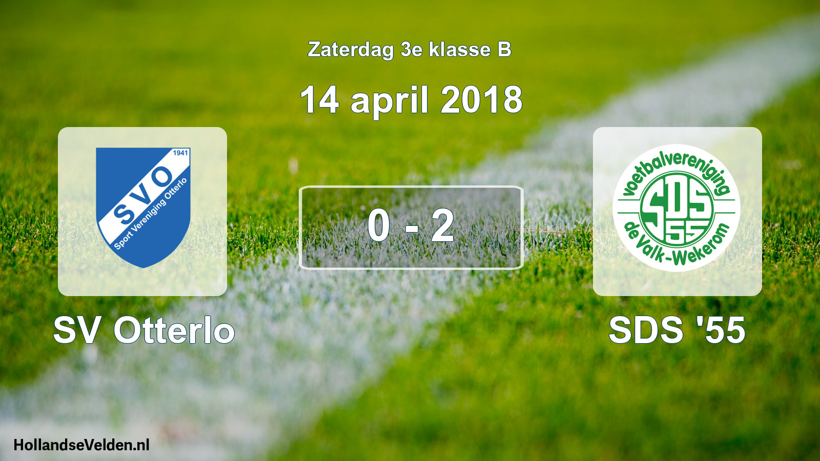 Total number of matches played: SV Otterlo - SDS '55 0 - 2 (14 April 2018)