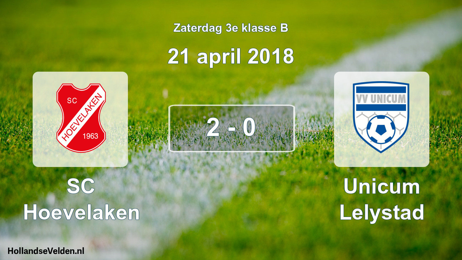Total number of matches played: SC Hoevelaken - Unicum Lelystad 2 - 0 (21 April 2018)