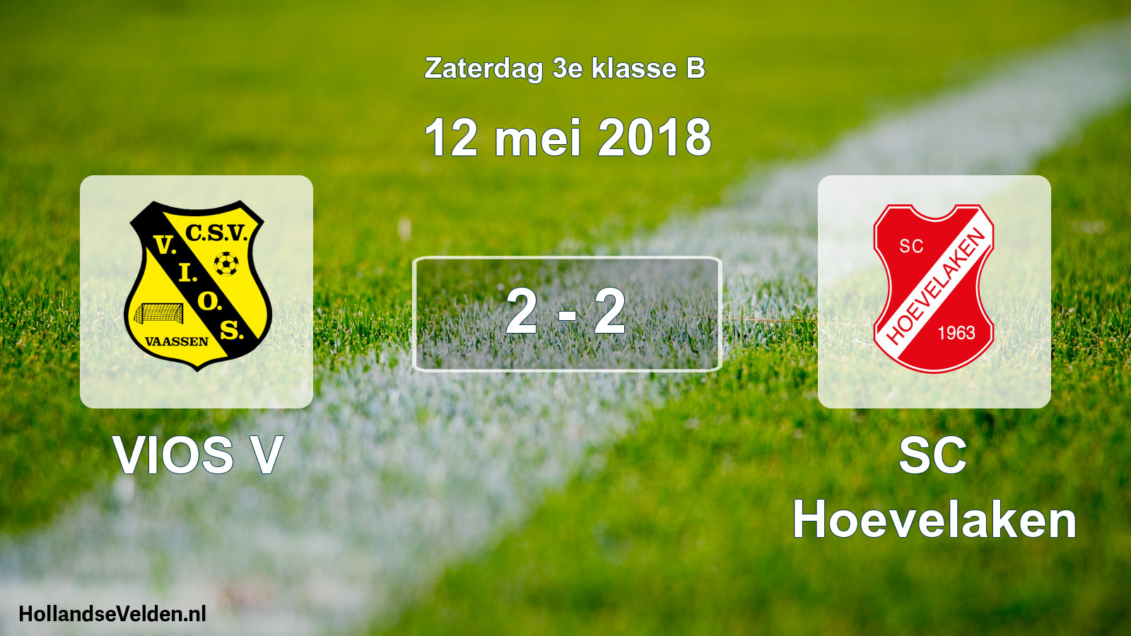 Total number of matches played: VIOS V - SC Hoevelaken 2 - 2 (12 May 2018)