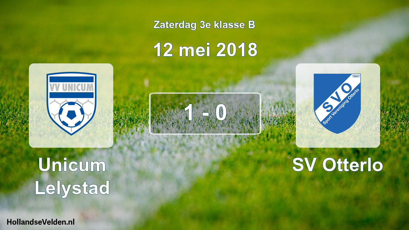 Total number of matches played: Unicum Lelystad - SV Otterlo 1 - 0 (12 May 2018)