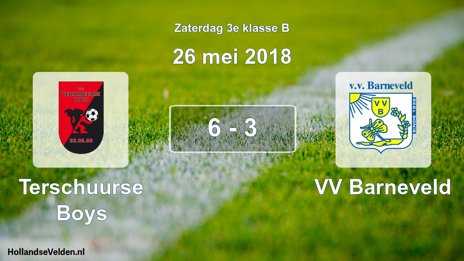 Total number of matches played: Terschuurse Boys - VV Barneveld 6 - 3 (26 May 2018)