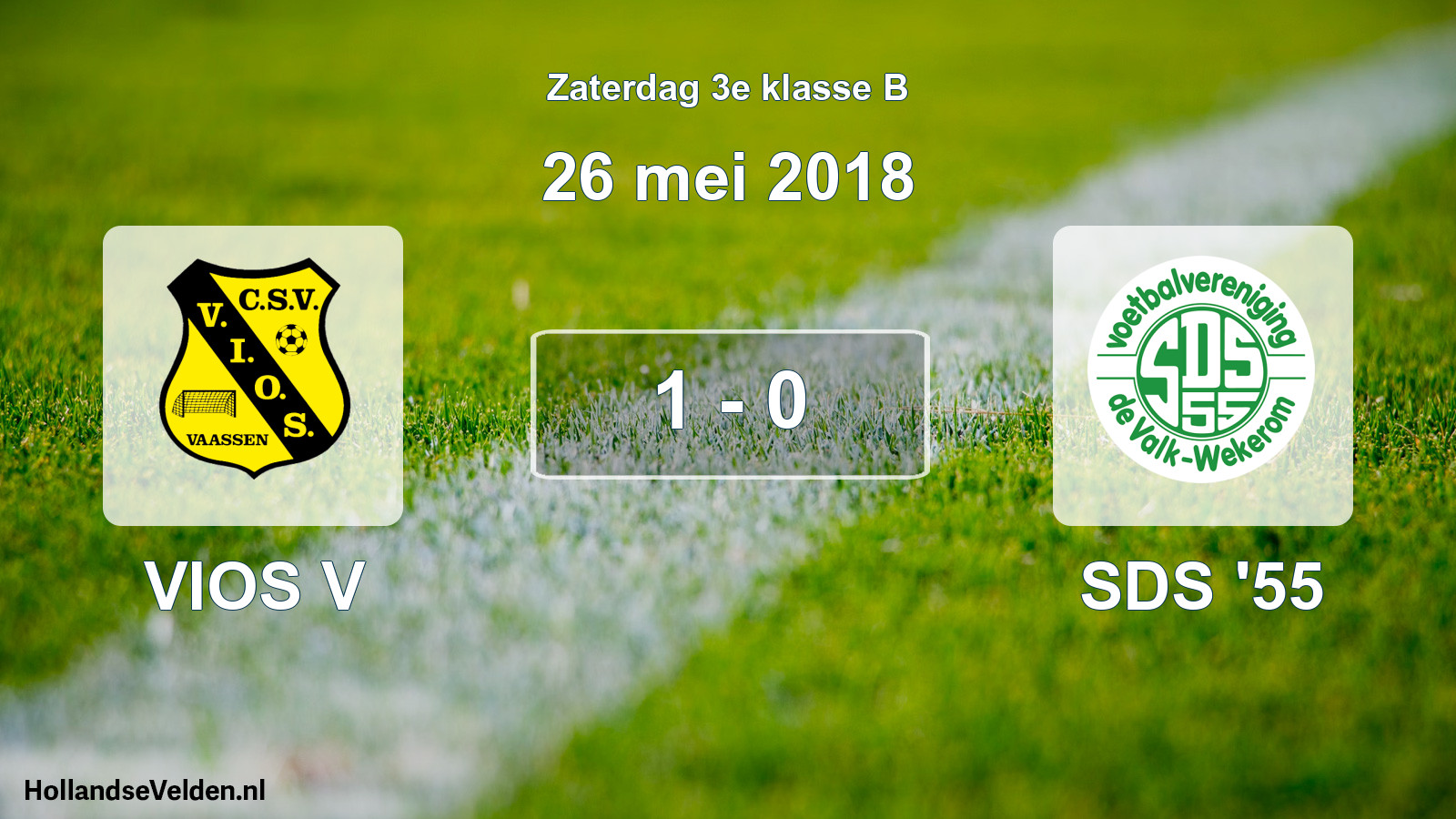 Total number of matches played: VIOS V - SDS '55 1 - 0 (26 May 2018)