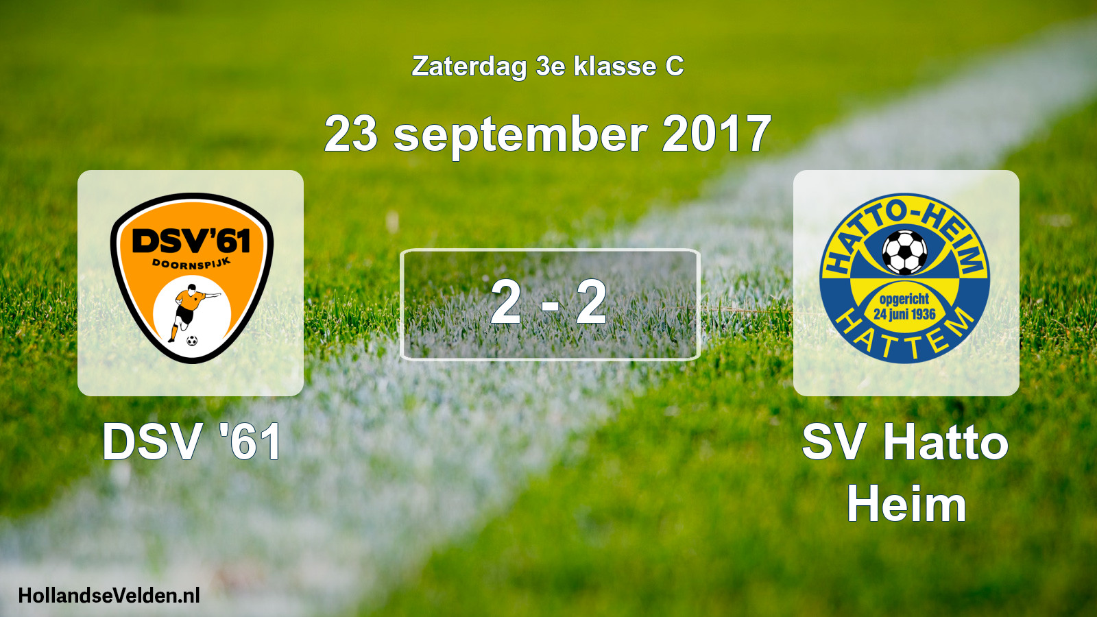 Total number of matches played: DSV '61 - SV Hatto Heim 2 - 2 (23 September 2017)