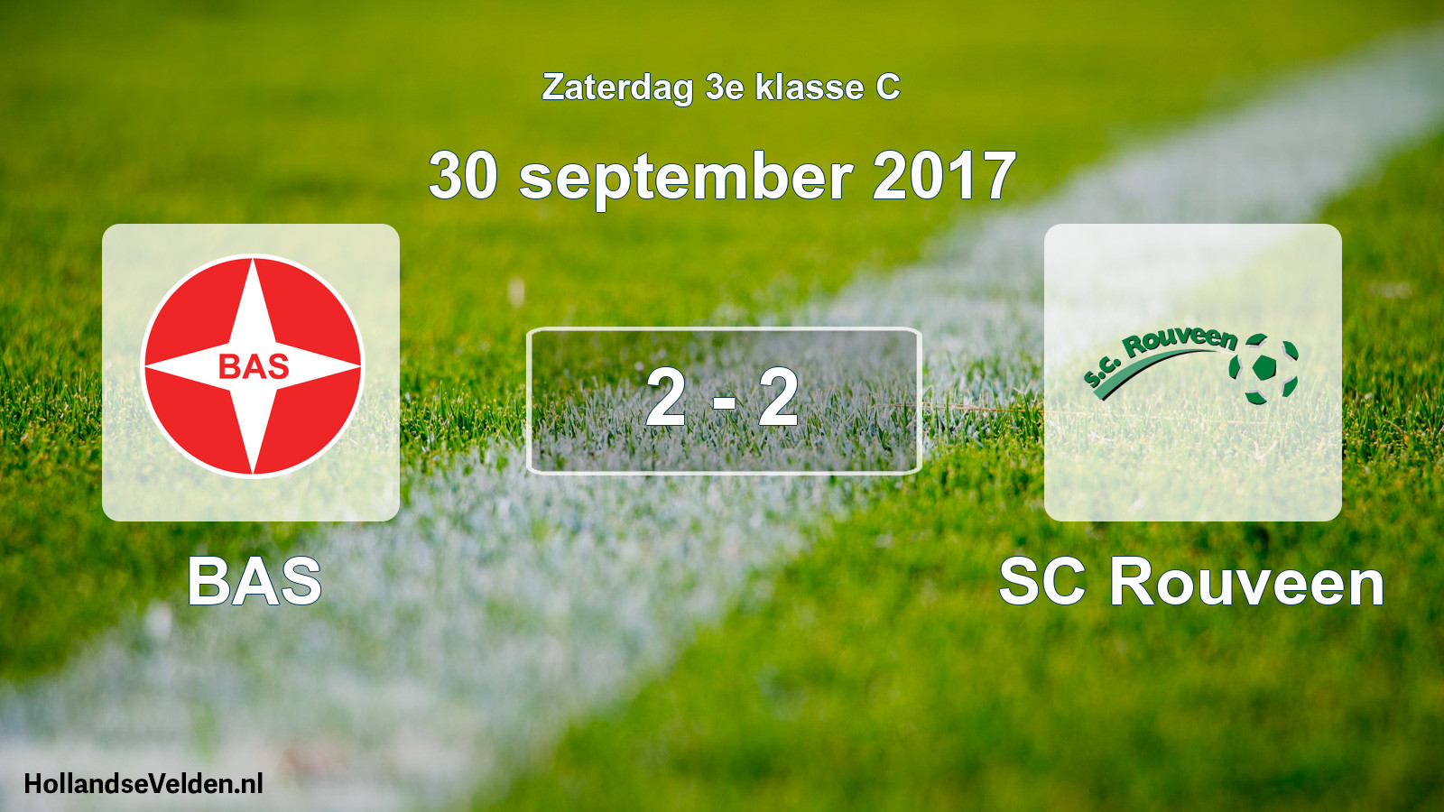 Total number of matches played: BAS - SC Rouveen 2 - 2 (30 September 2017)