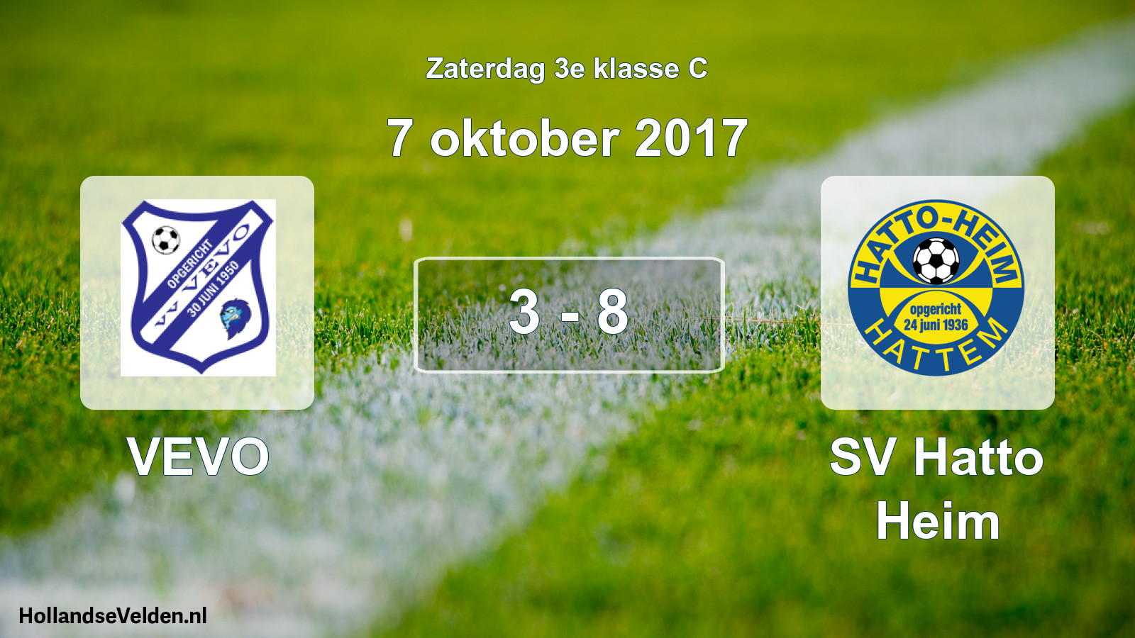 Total number of matches played: VEVO - SV Hatto Heim 3 - 8 (7 October 2017)