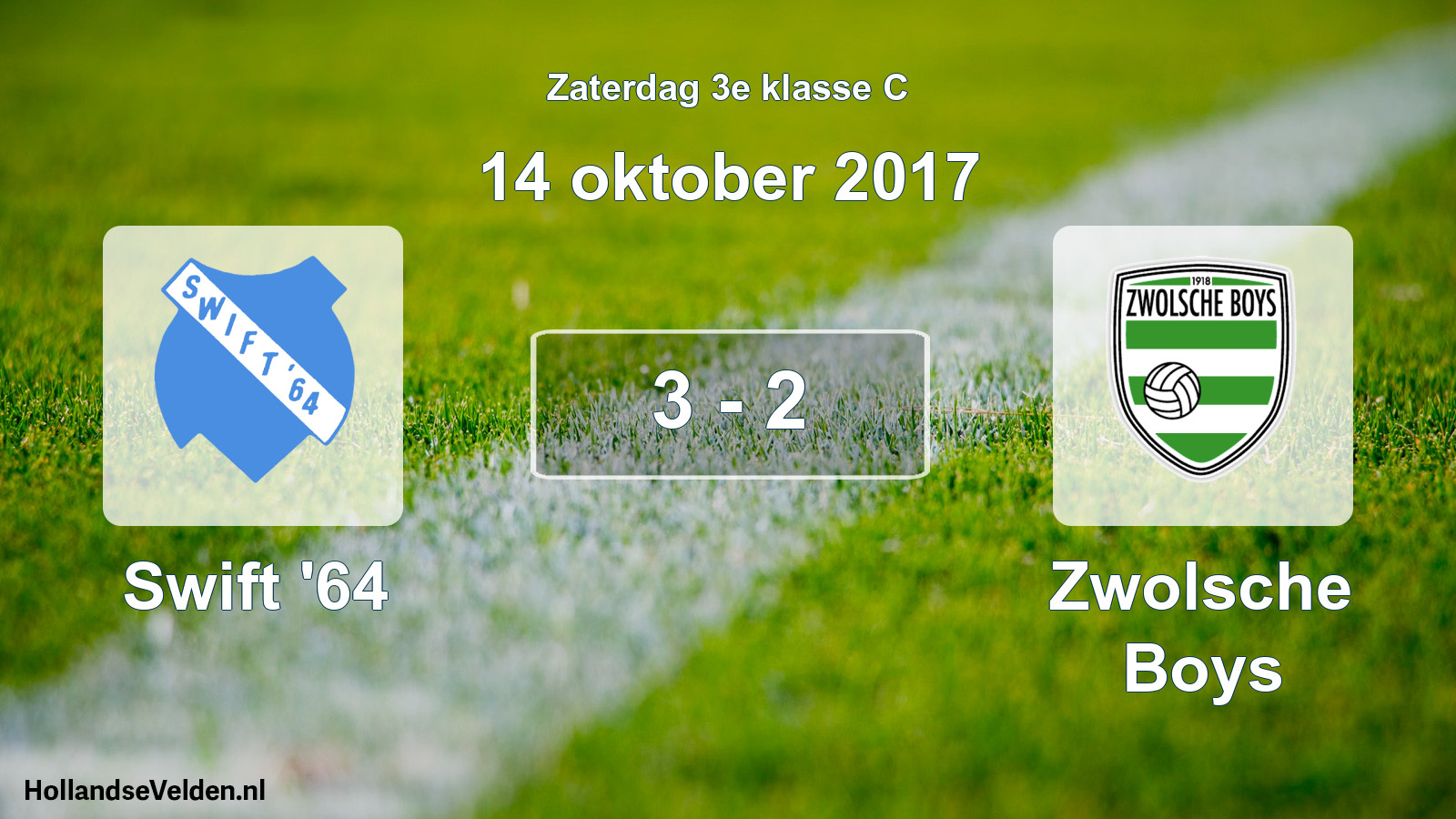 Total number of matches played: Swift '64 - Zwolsche Boys 3 - 2 (14 October 2017)