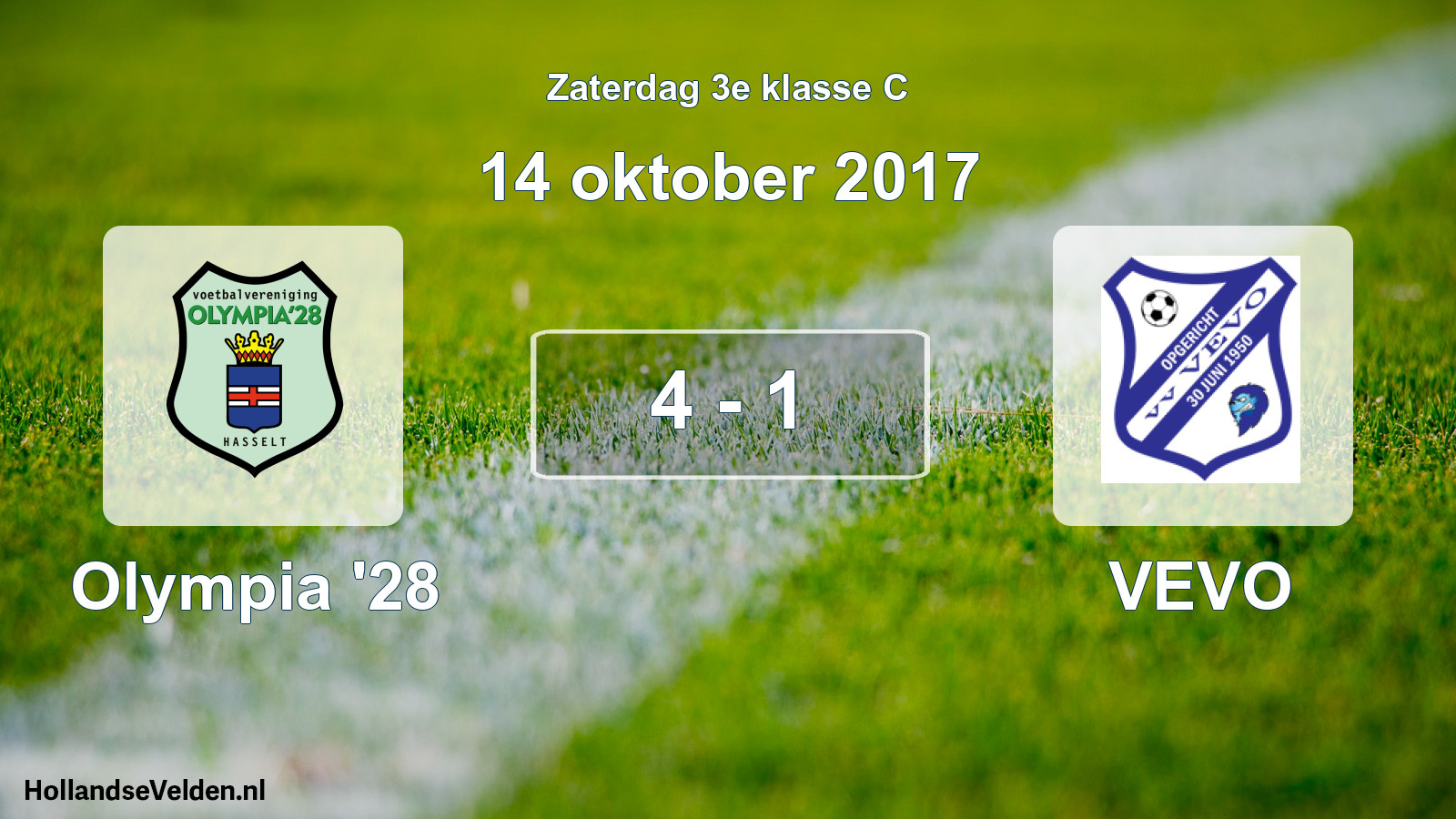 Total number of matches played: Olympia '28 - VEVO 4 - 1 (14 October 2017)