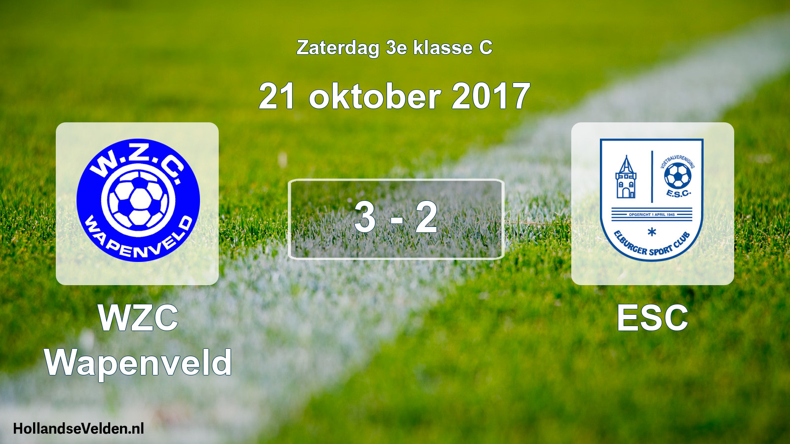 Total number of matches played: WZC Wapenveld - ESC 3 - 2 (21 October 2017)