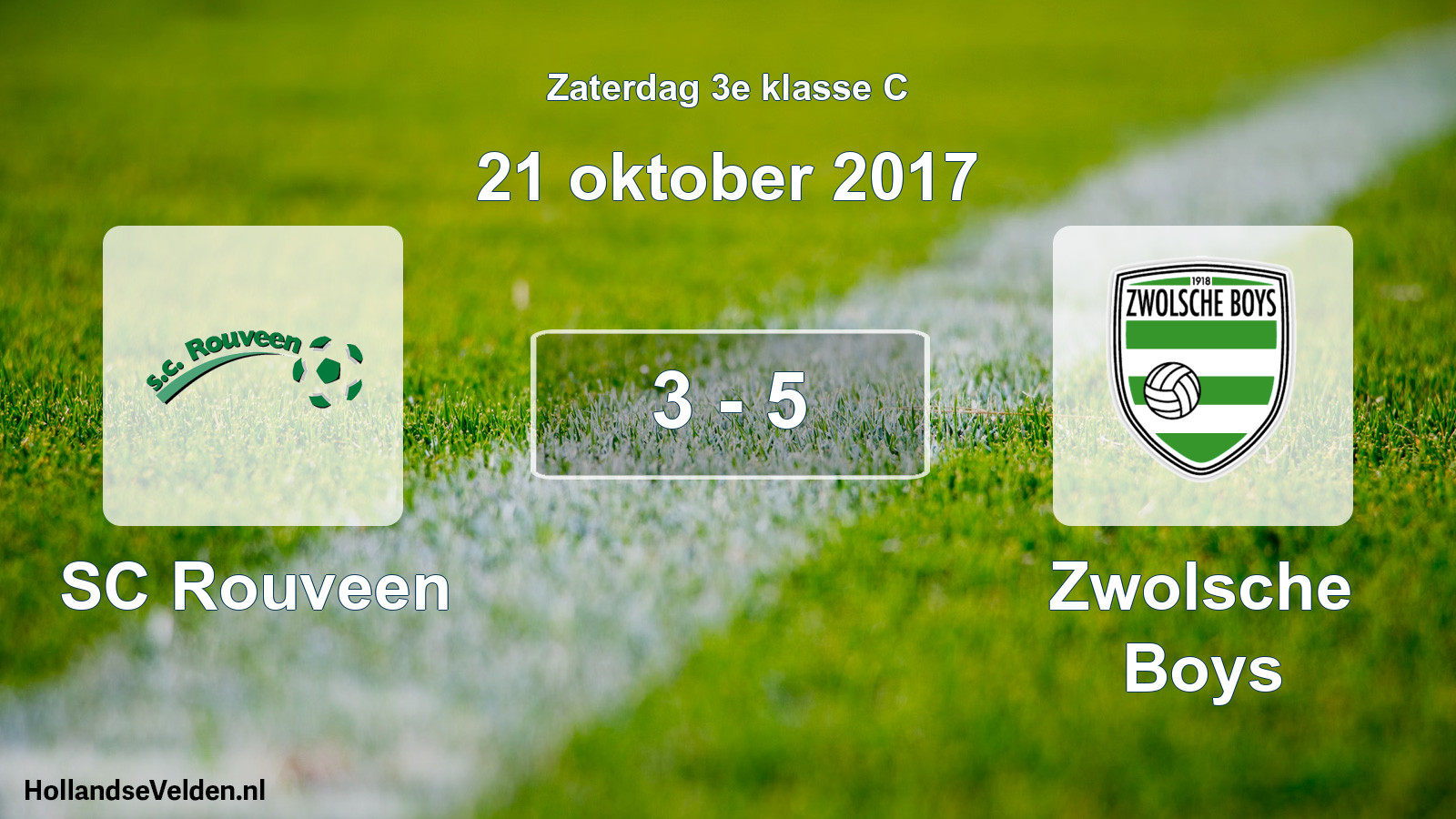 Total number of matches played: SC Rouveen - Zwolsche Boys 3 - 5 (21 October 2017)