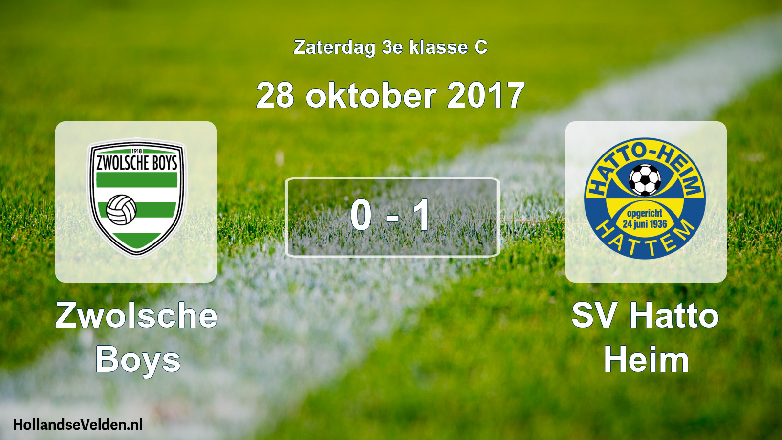 Total number of matches played: Zwolsche Boys - SV Hatto Heim 0 - 1 (28 October 2017)