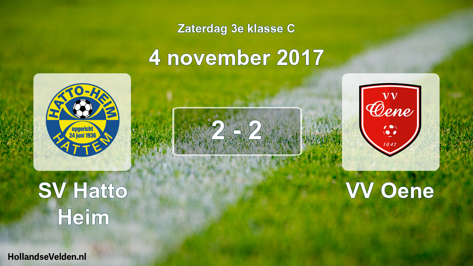 Total number of matches played: SV Hatto Heim - VV Oene 2 - 2 (4 November 2017)