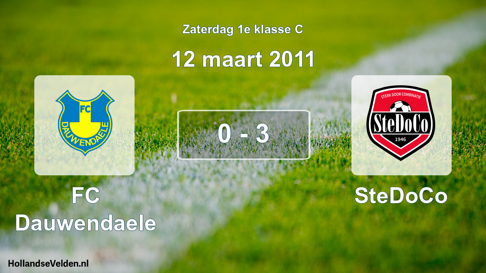 Total number of matches played: FC Dauwendaele - SteDoCo 0 - 3 (12 March 2011)