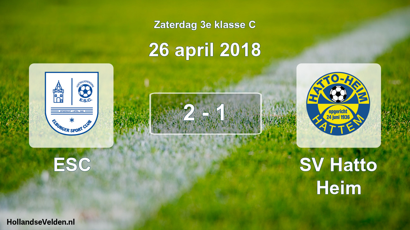Total number of matches played: ESC - SV Hatto Heim 2 - 1 (26 April 2018)
