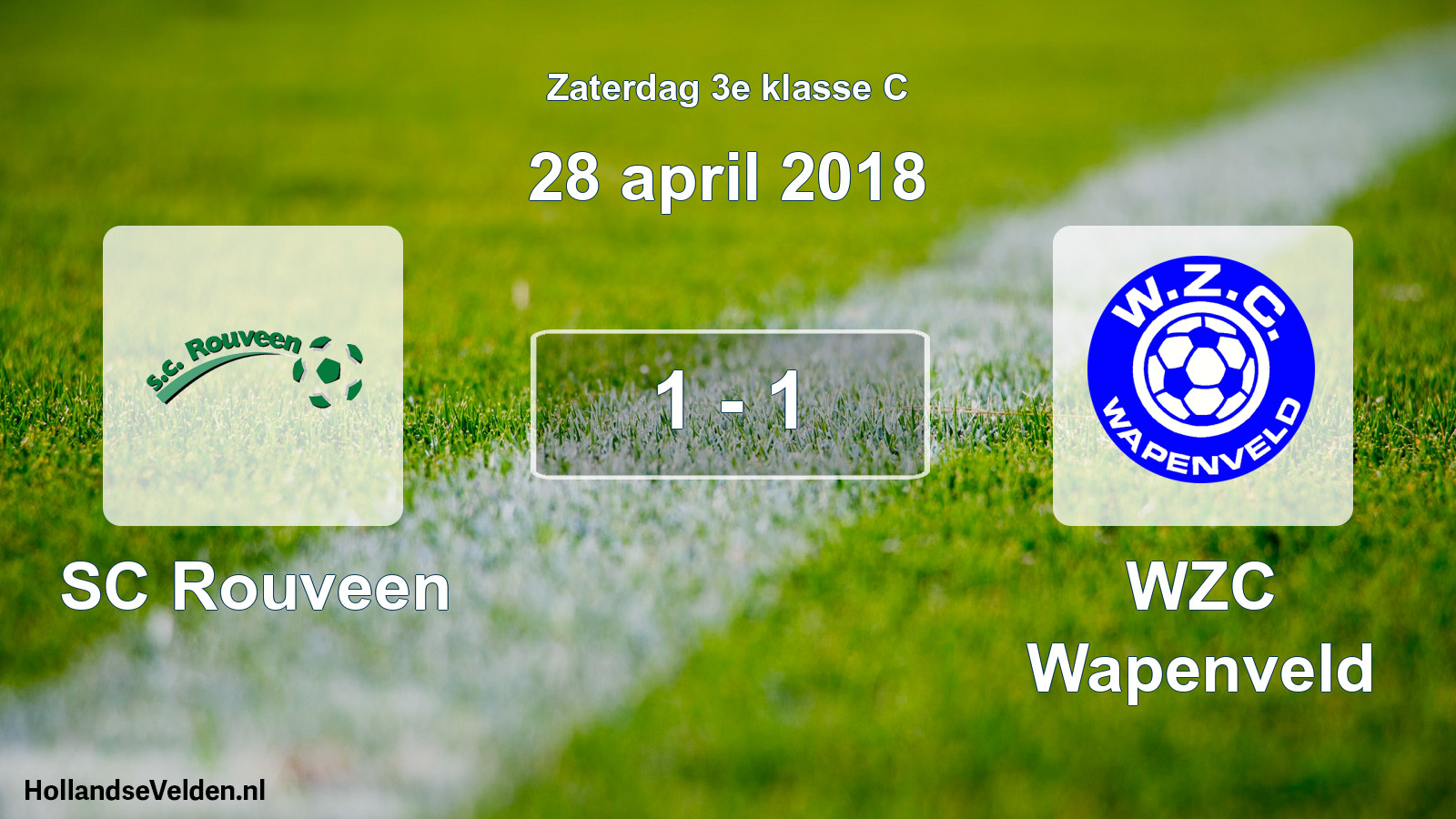 Total number of matches played: SC Rouveen - WZC Wapenveld 1 - 1 (28 April 2018)
