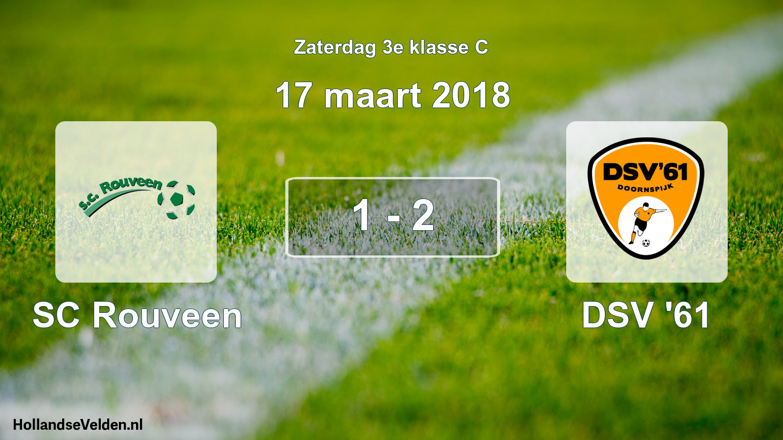 Total number of matches played: SC Rouveen - DSV '61 1 - 2 (17 March 2018)
