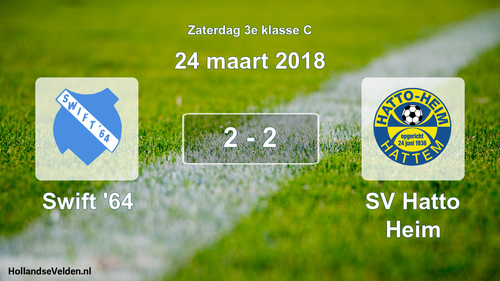 Total number of matches played: Swift '64 - SV Hatto Heim 2 - 2 (24 March 2018)