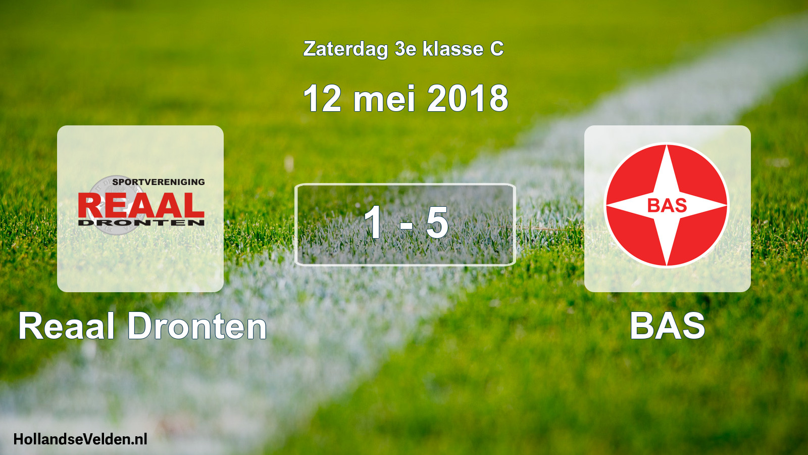Total number of matches played: Reaal Dronten - BAS 1 - 5 (12 May 2018)