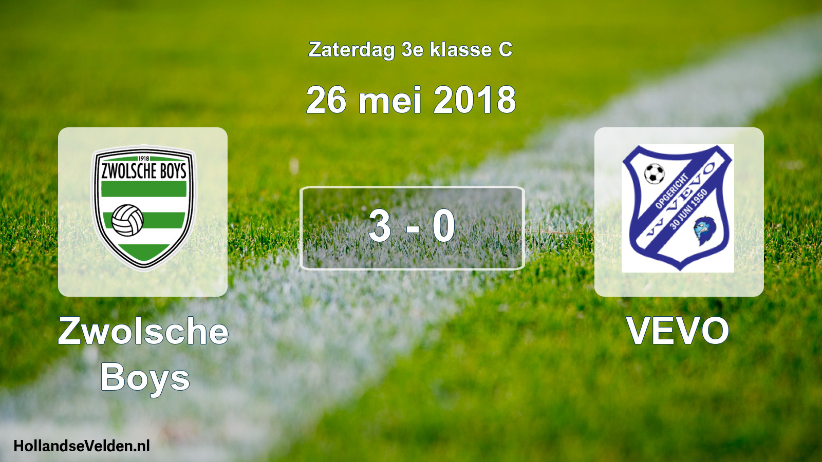 Total number of matches played: Zwolsche Boys - VEVO 3 - 0 (26 May 2018)