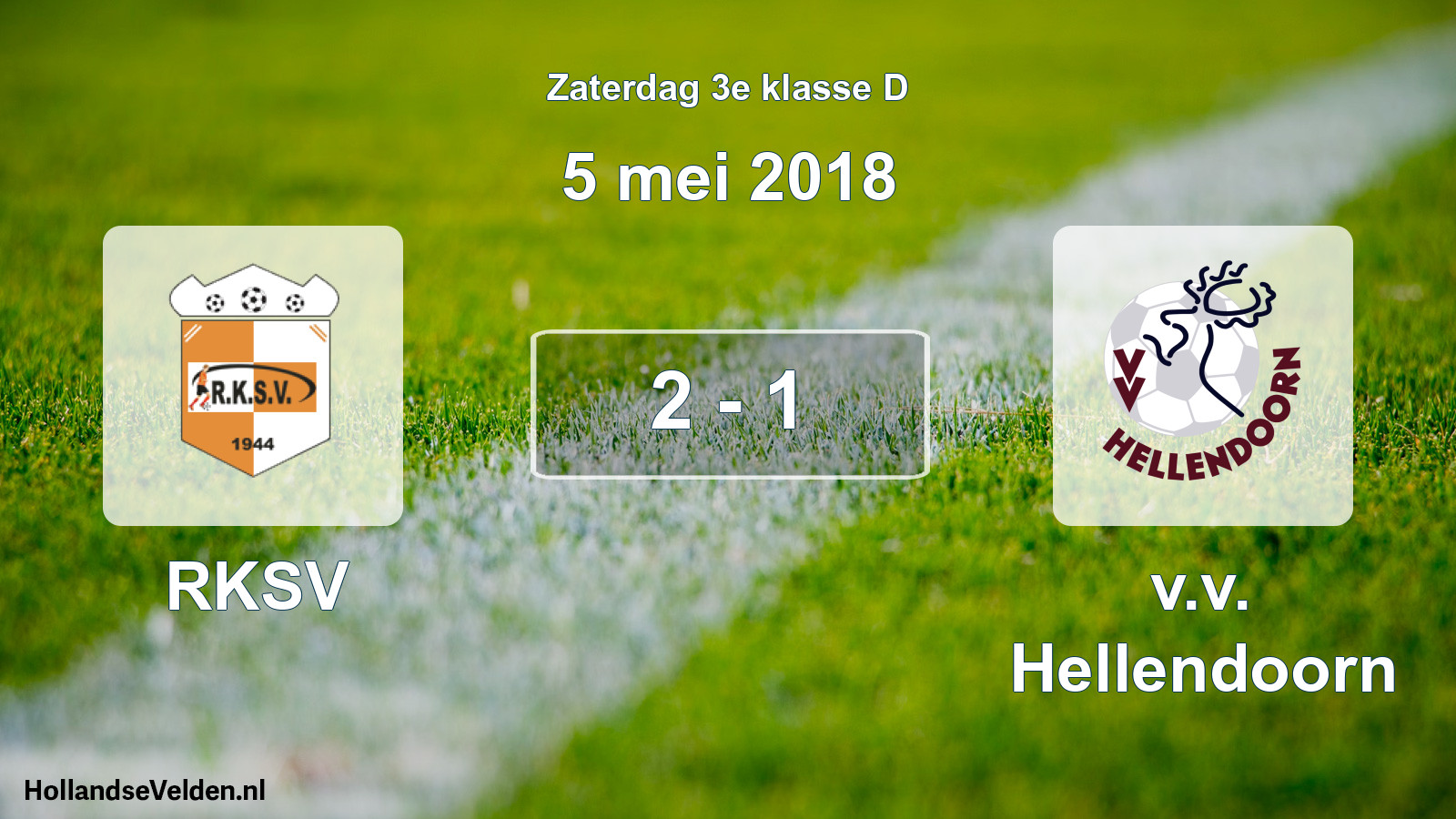 Total number of matches played: RKSV - v.v. Hellendoorn 2 - 1 (5 May 2018)
