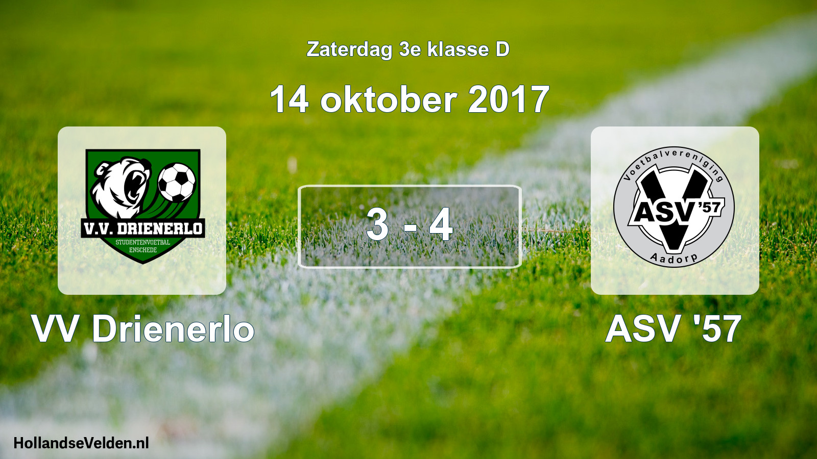 Total number of matches played: VV Drienerlo - ASV '57 3 - 4 (14 October 2017)