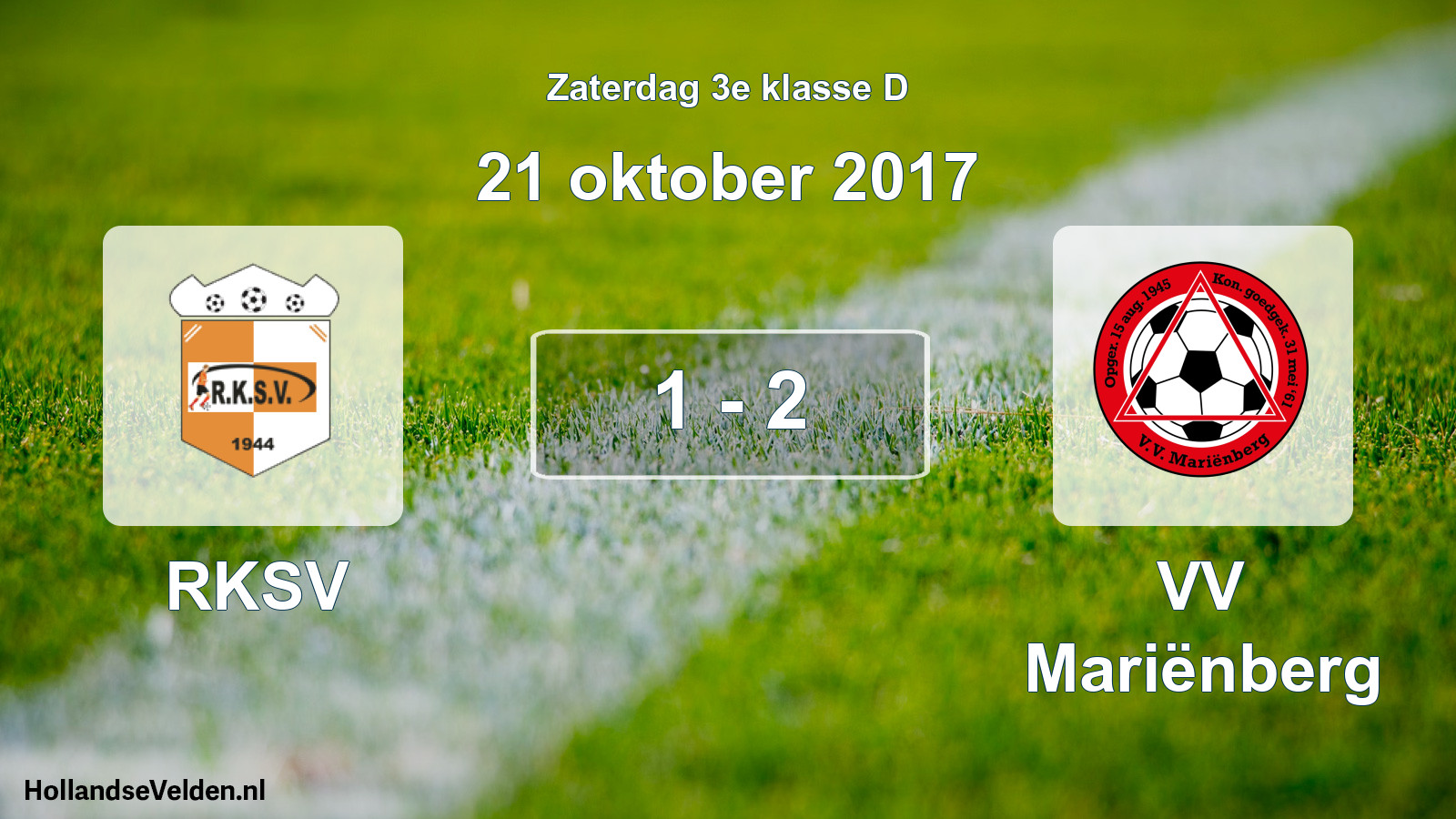 Total number of matches played: RKSV - VV Mariënberg 1 - 2 (21 October 2017)