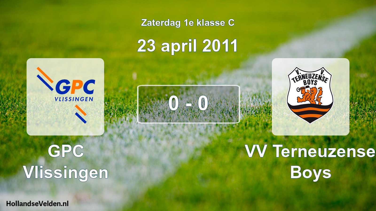 Total number of matches played: GPC Vlissingen - VV Terneuzense Boys 0 - 0 (23 April 2011)