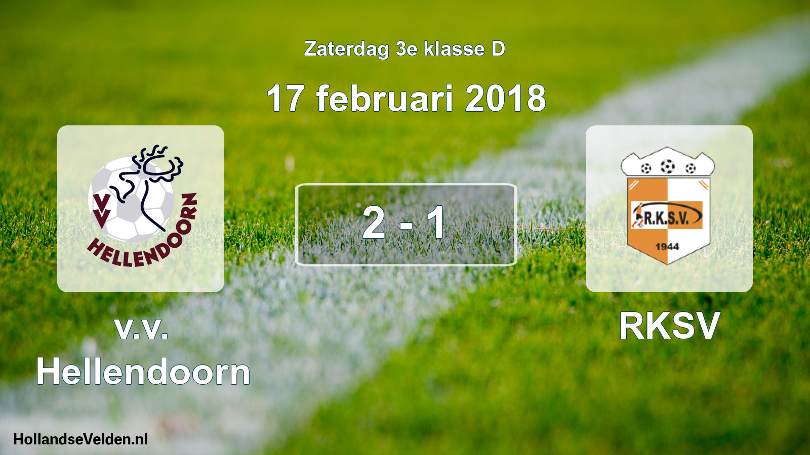 Total number of matches played: v.v. Hellendoorn - RKSV 2 - 1 (17 February 2018)