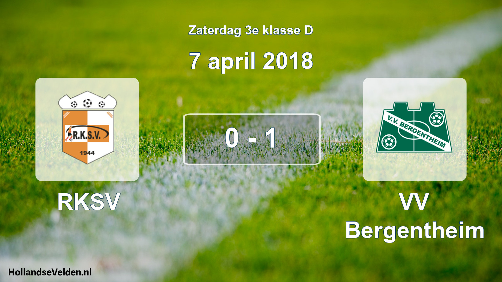 Total number of matches played: RKSV - VV Bergentheim 0 - 1 (7 April 2018)